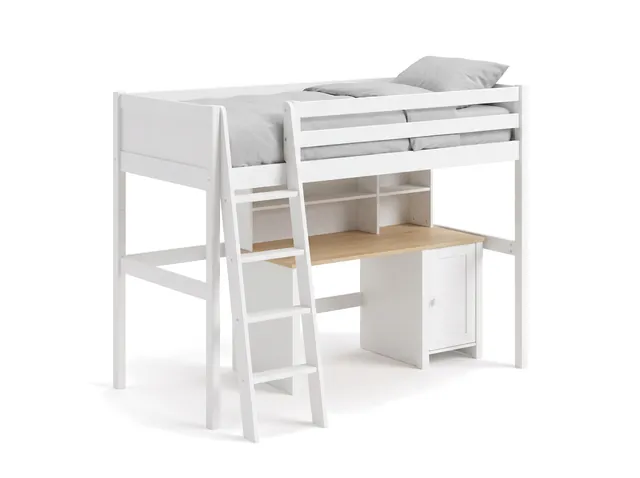 Loft Yatak ve Altında Çalışma Alanı
