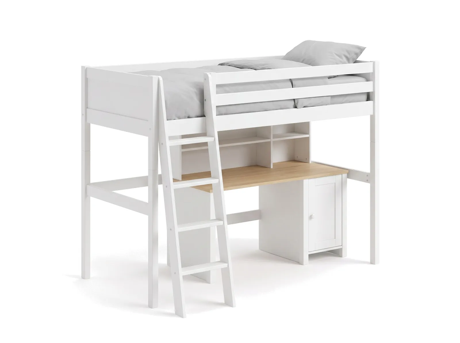 Loft Yatak ve Altında Çalışma Alanı